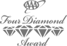 The image shows the "Four Diamond Award" logo with four diamond shapes lined up beneath cursive text.